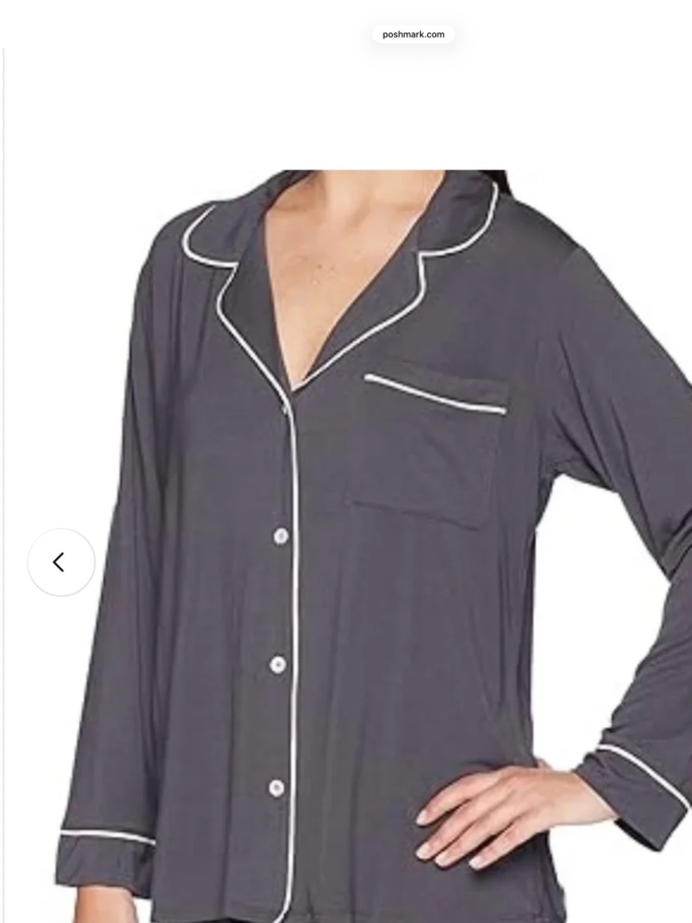Eberjey Black and White Pajama Top